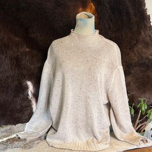 Avant Toi Cream mock Turtleneck Sweater M (3348)